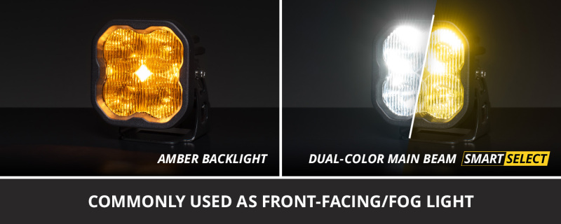 Subaru Forester Fog Lights - Diode Dynamics - SS3 LED Foxbeam - Selectable 6000K white and 3000K yellow - `22-`26